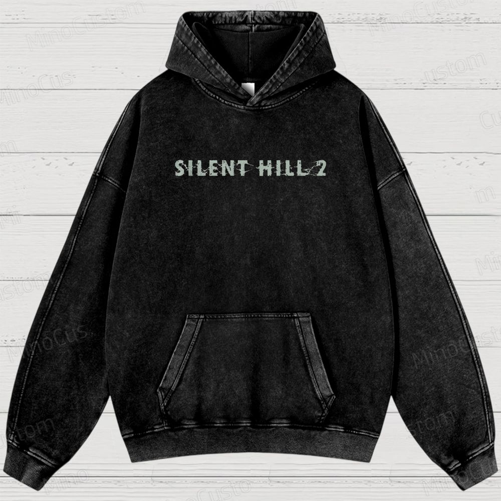 Vintage 90s Bootleg Style Silent Hill II Washed Hoodies