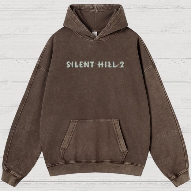 Vintage 90s Bootleg Style Silent Hill II Washed Hoodies