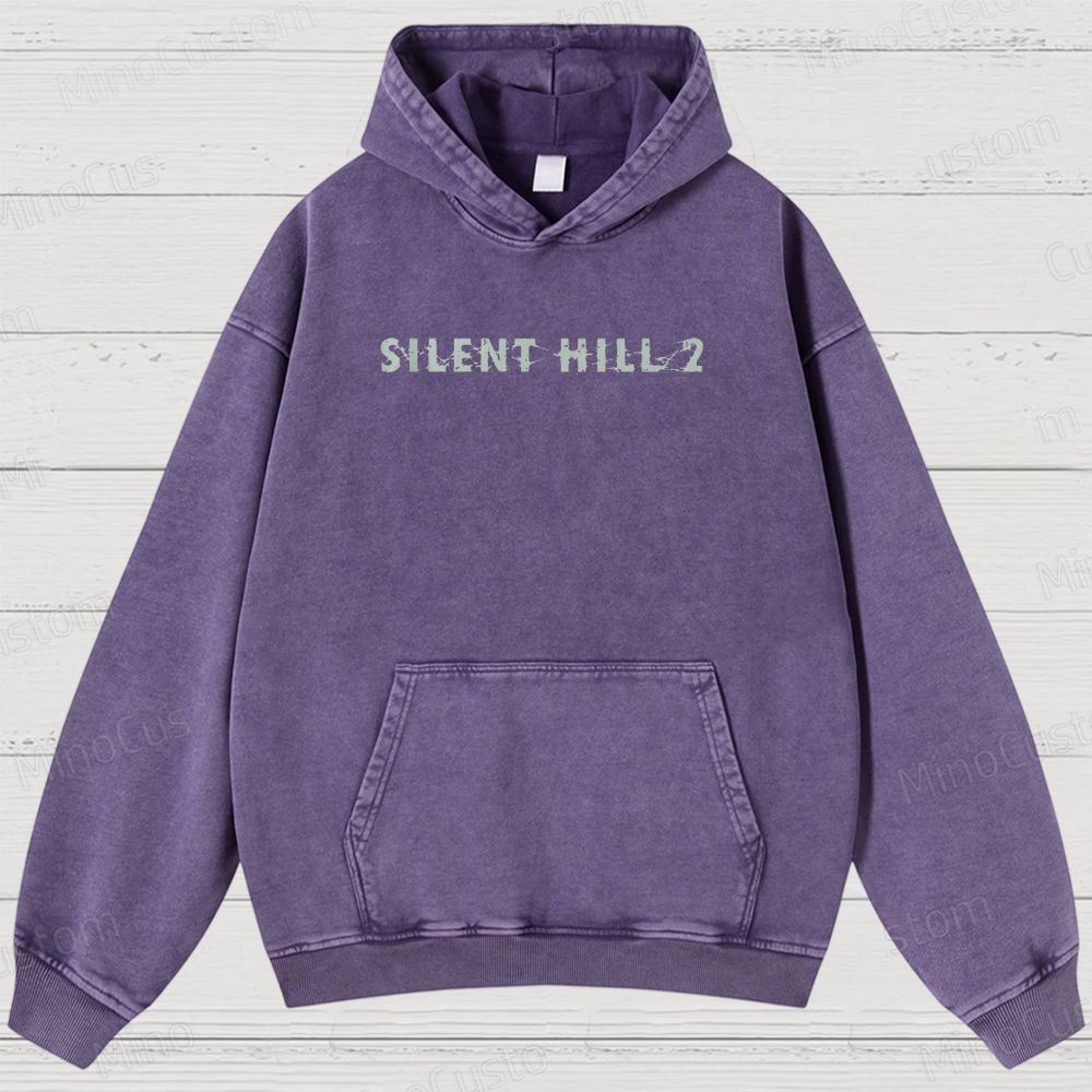 Vintage 90s Bootleg Style Silent Hill II Washed Hoodies