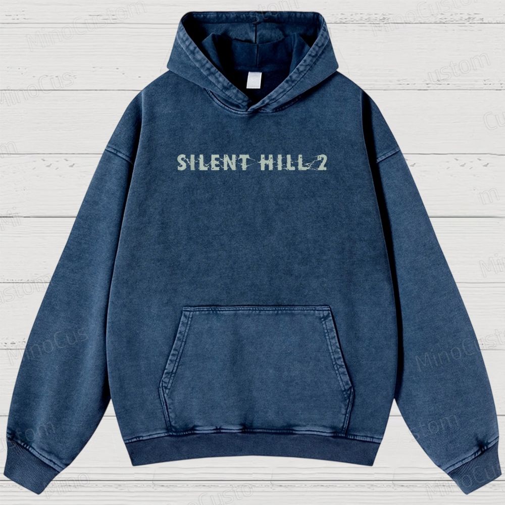 Vintage 90s Bootleg Style Silent Hill II Washed Hoodies