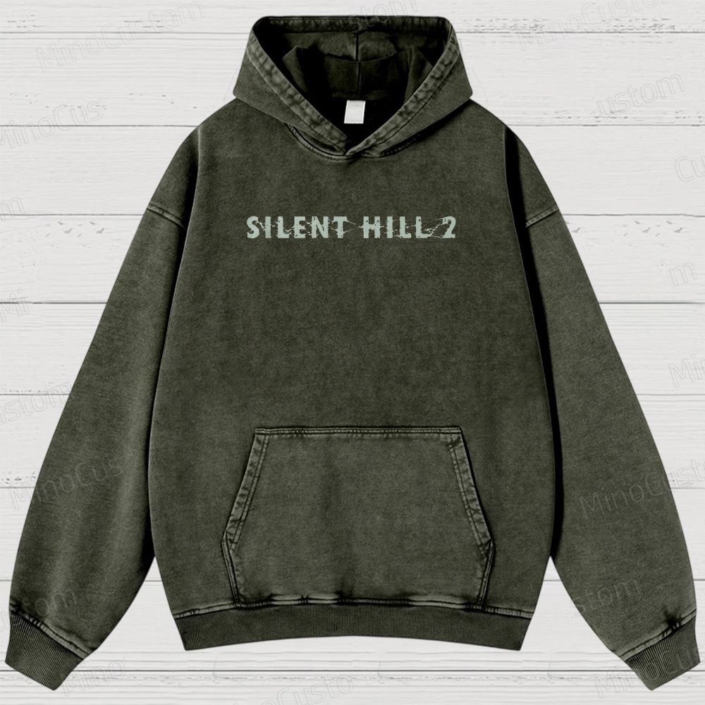 Vintage 90s Bootleg Style Silent Hill II Washed Hoodies