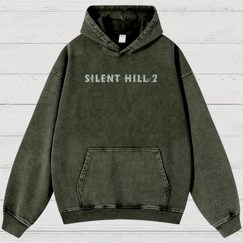 Vintage 90s Bootleg Style Silent Hill II Washed Hoodies