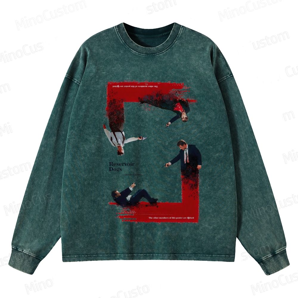 Reservoir Dogs Scene & Title Graphic Washed Vintage Sweatshirt