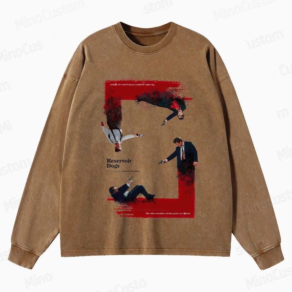 Reservoir Dogs Scene & Title Graphic Washed Vintage Sweatshirt