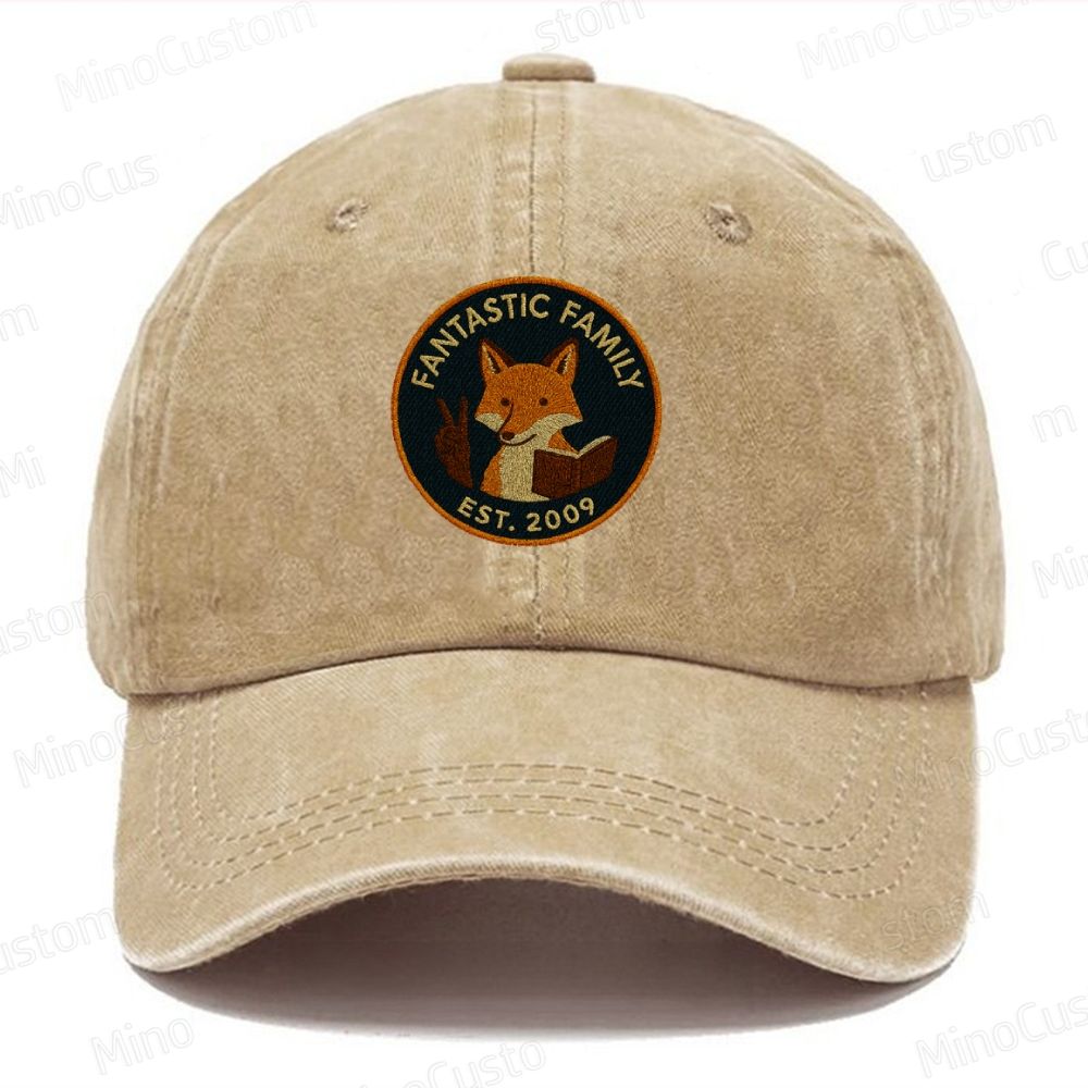 Fantastic Mr. Fox Embroidery Washed Cap 