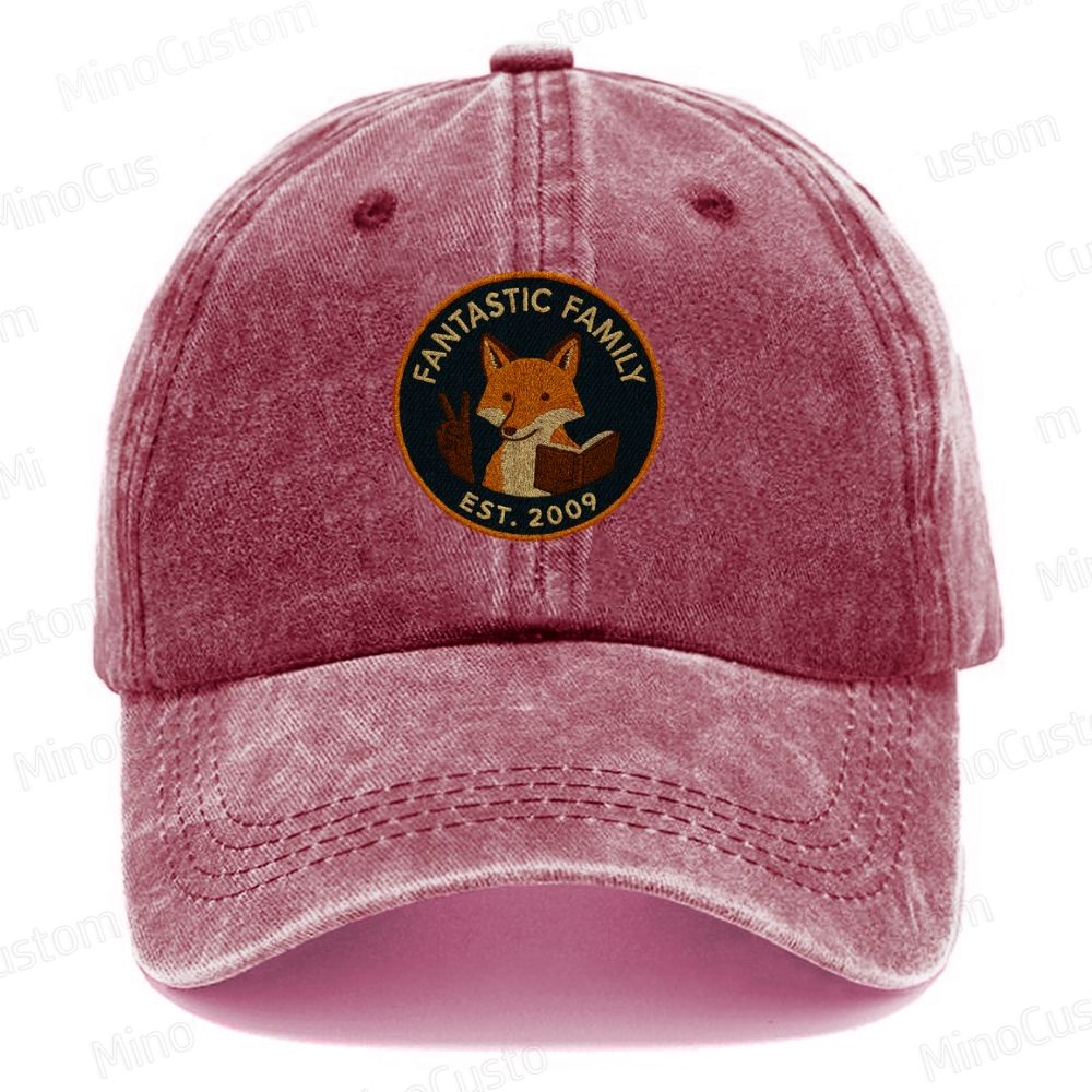 Fantastic Mr. Fox Embroidery Washed Cap 
