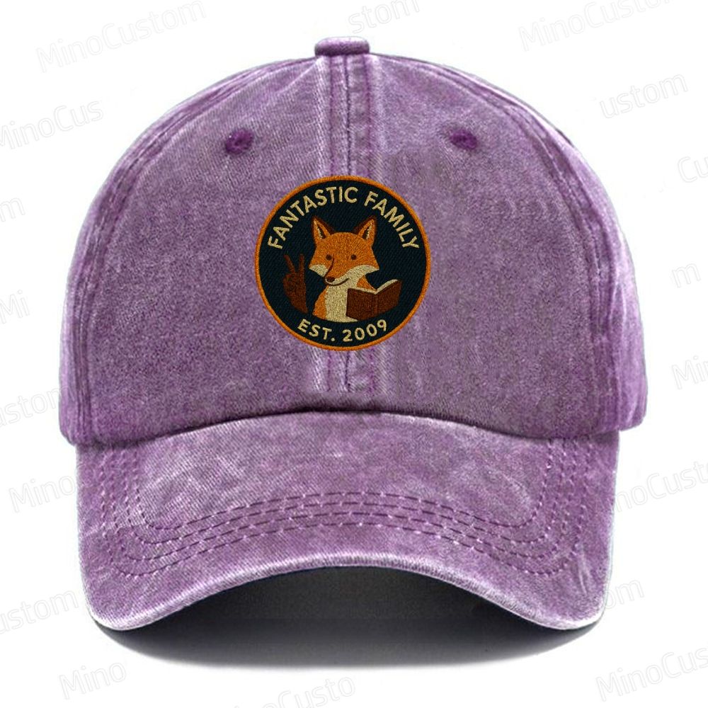 Fantastic Mr. Fox Embroidery Washed Cap 
