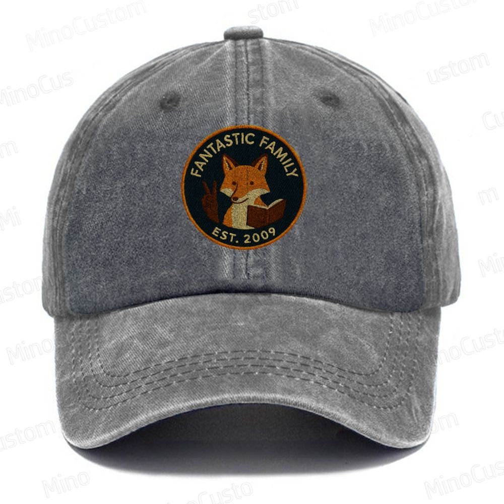 Fantastic Mr. Fox Embroidery Washed Cap 