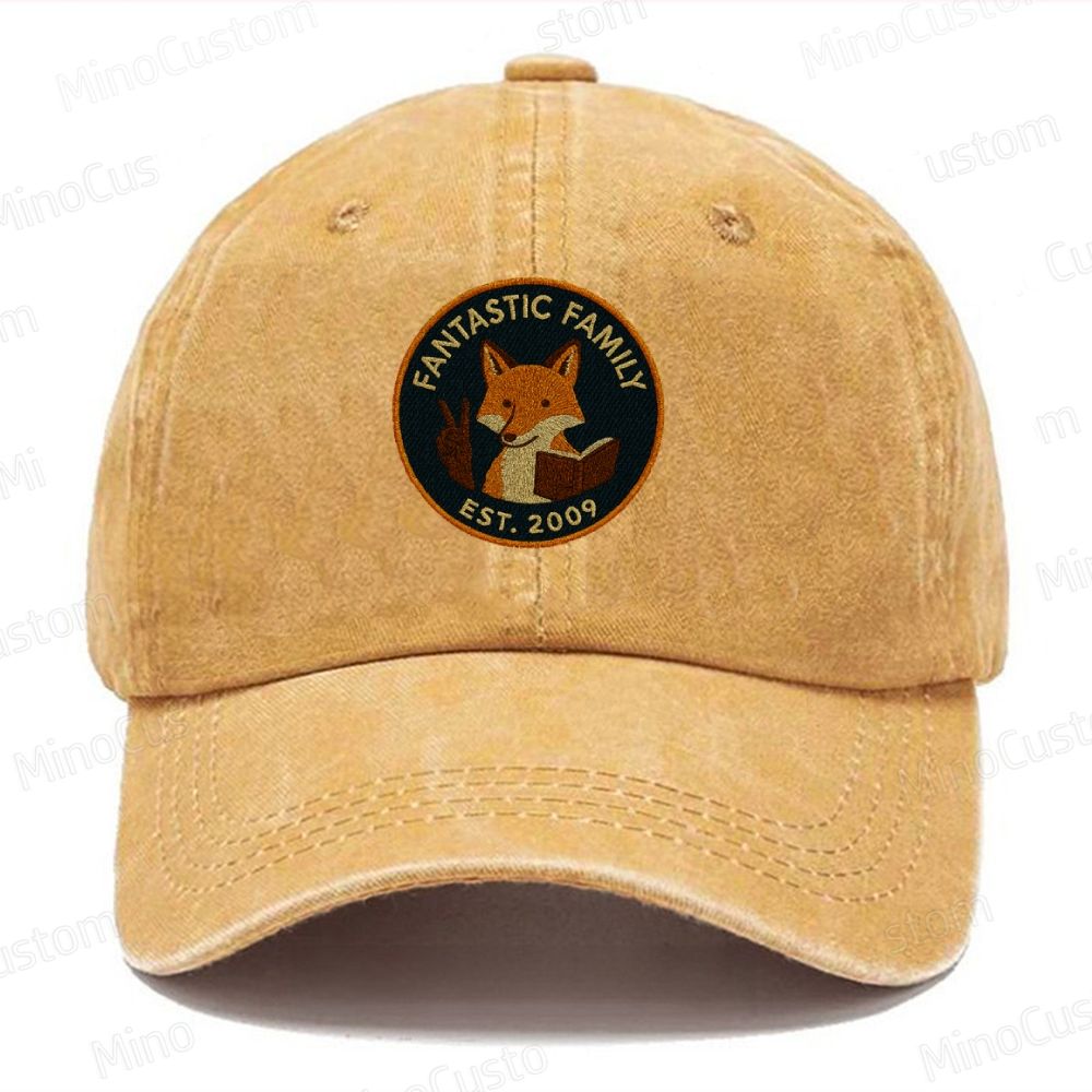 Fantastic Mr. Fox Embroidery Washed Cap 