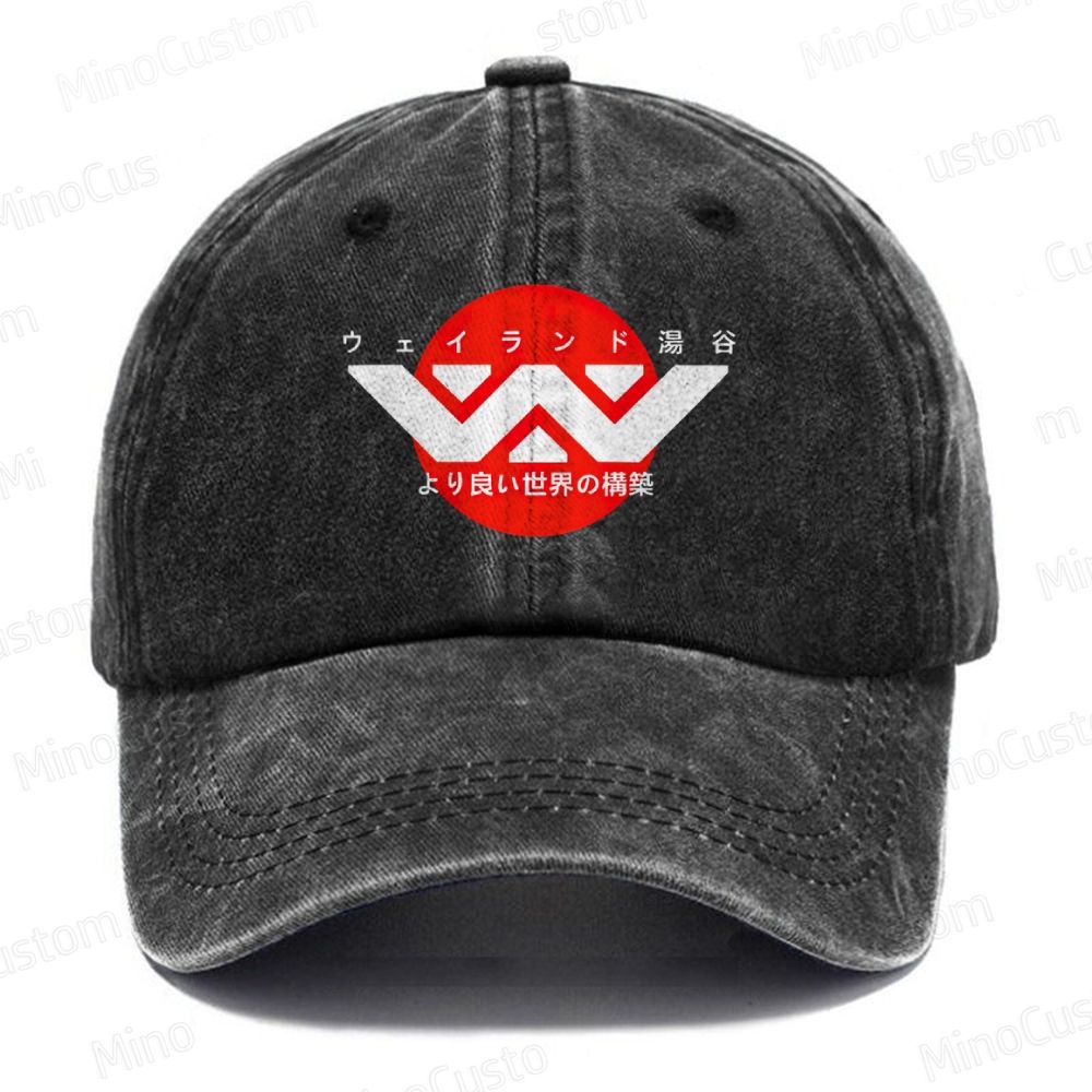 Weyland Yutani Japanese LogoCasual Washed Cap 