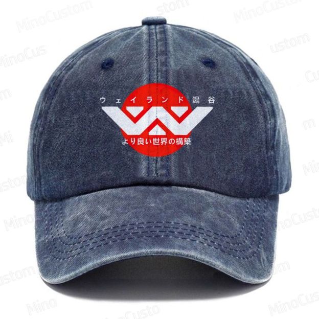 Weyland Yutani Japanese LogoCasual Washed Cap 