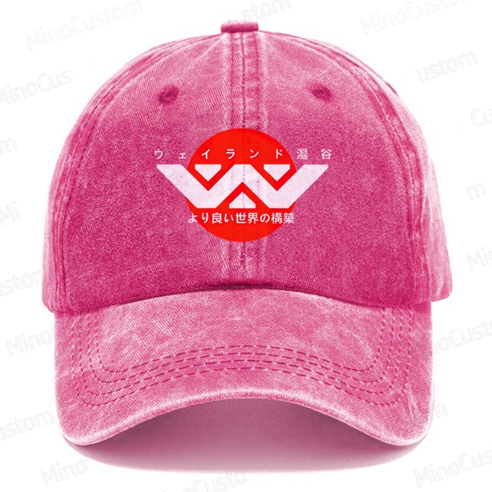 Weyland Yutani Japanese LogoCasual Washed Cap 