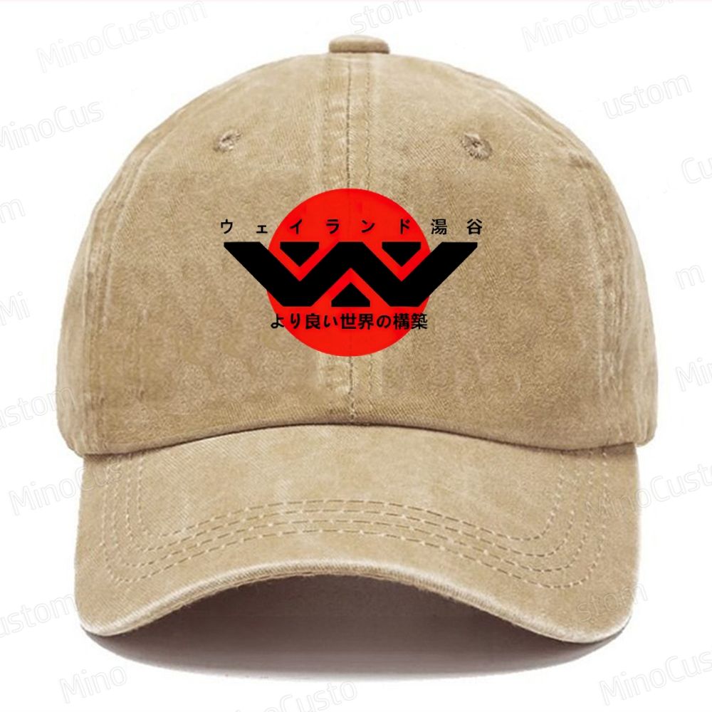 Weyland Yutani Japanese LogoCasual Washed Cap 