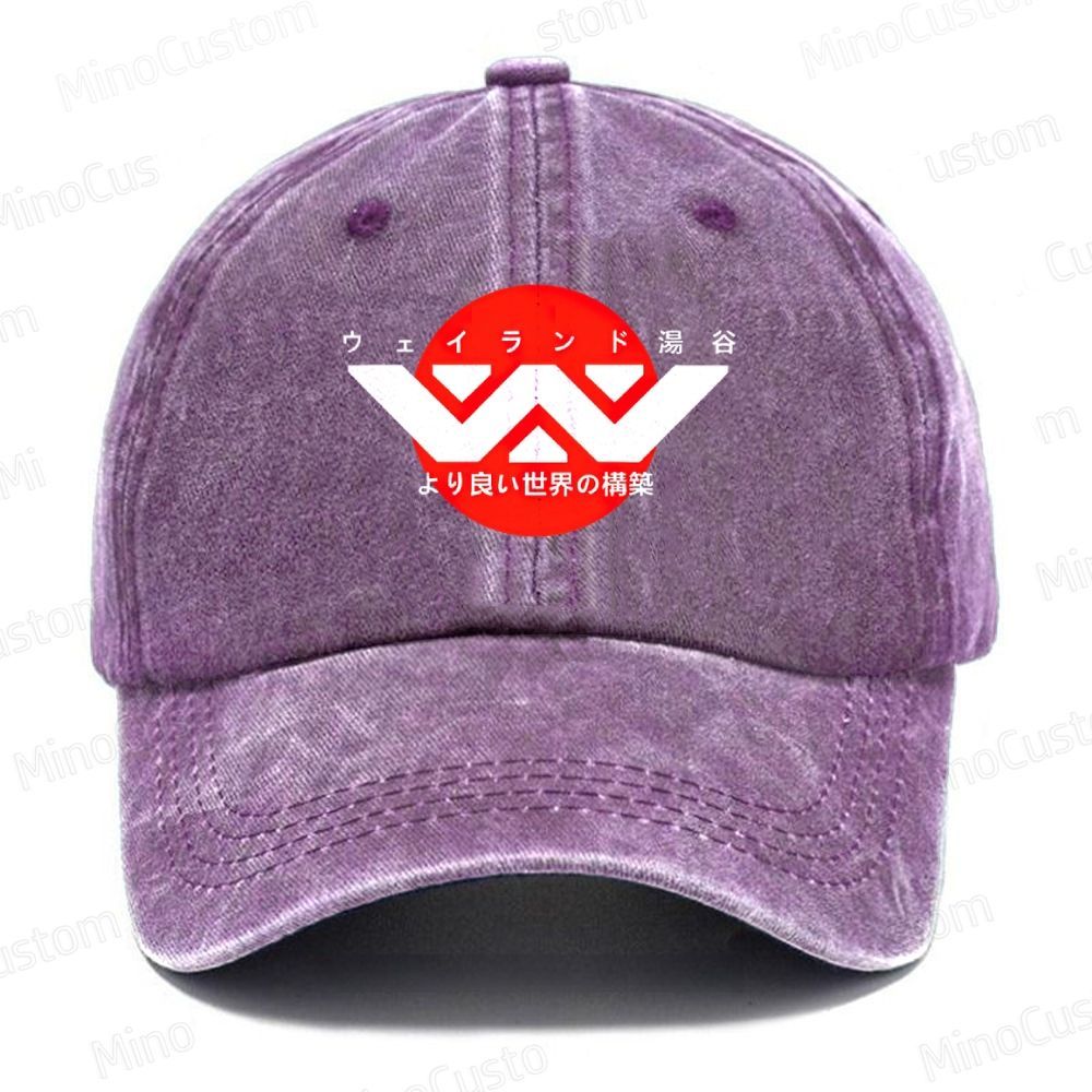 Weyland Yutani Japanese LogoCasual Washed Cap 