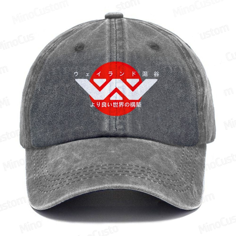 Weyland Yutani Japanese LogoCasual Washed Cap 