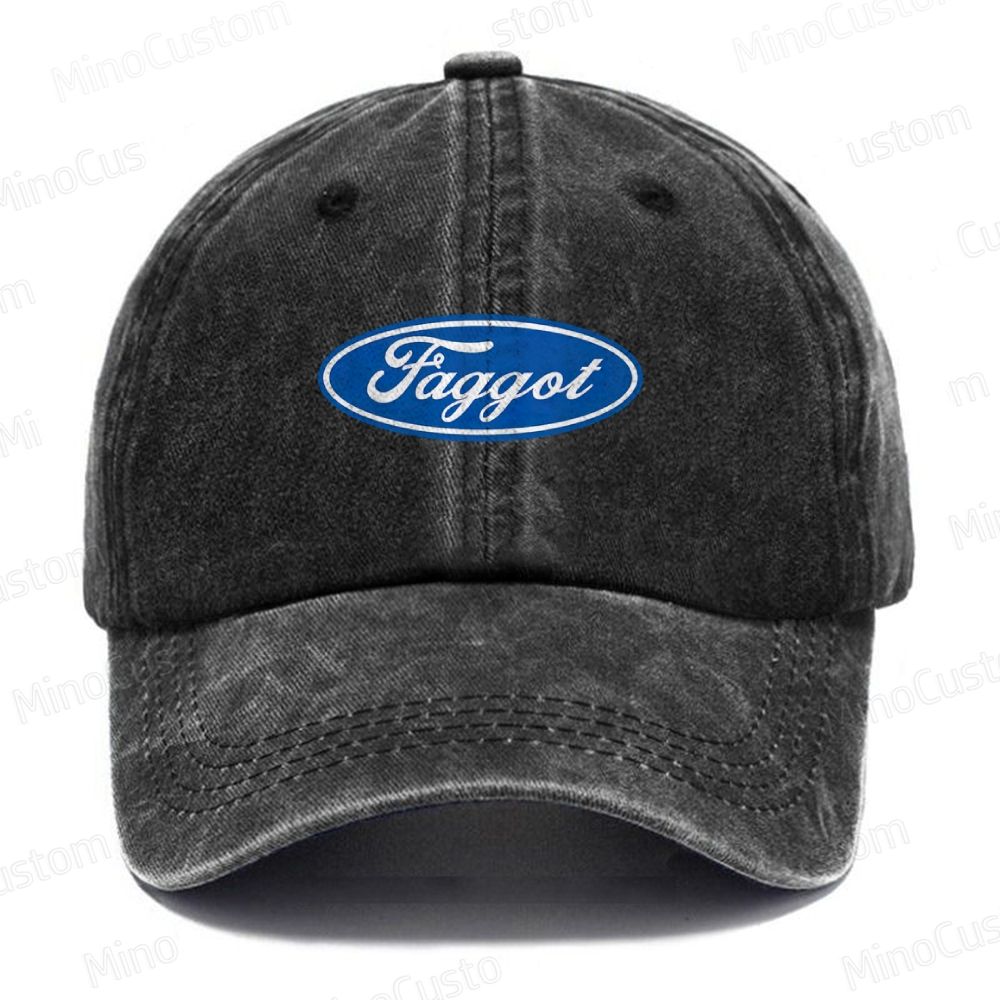Faggot Pride Y2K Casual Washed Cap 