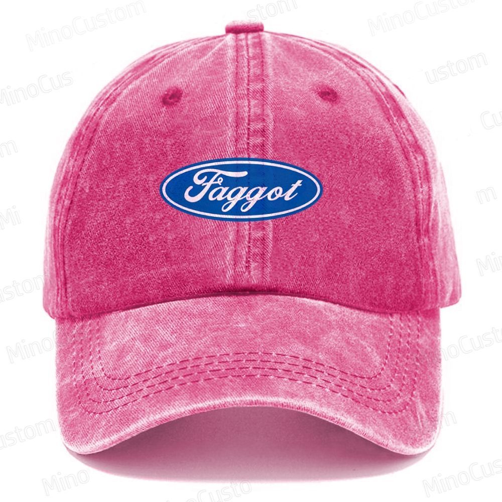 Faggot Pride Y2K Casual Washed Cap 