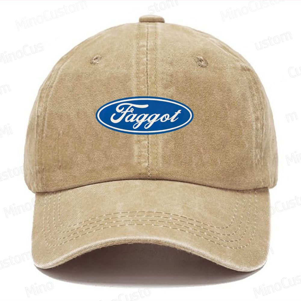 Faggot Pride Y2K Casual Washed Cap 
