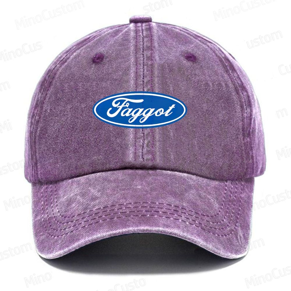 Faggot Pride Y2K Casual Washed Cap 