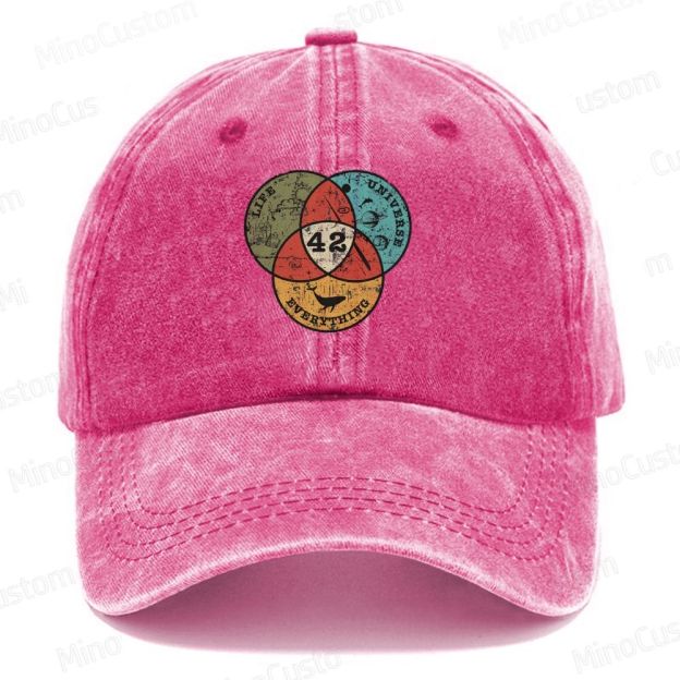 Life, The Universe & Everything NerdyGraphic Casual Washed Cap 