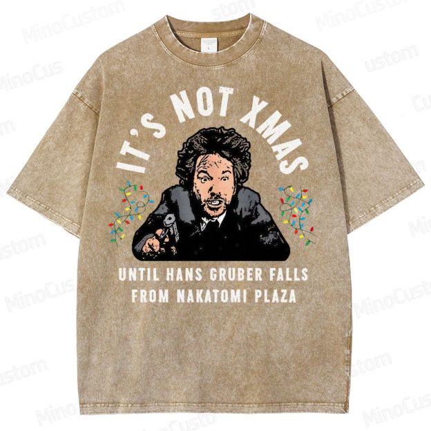 Hans Gruber Christmas Washed T-Shirt 