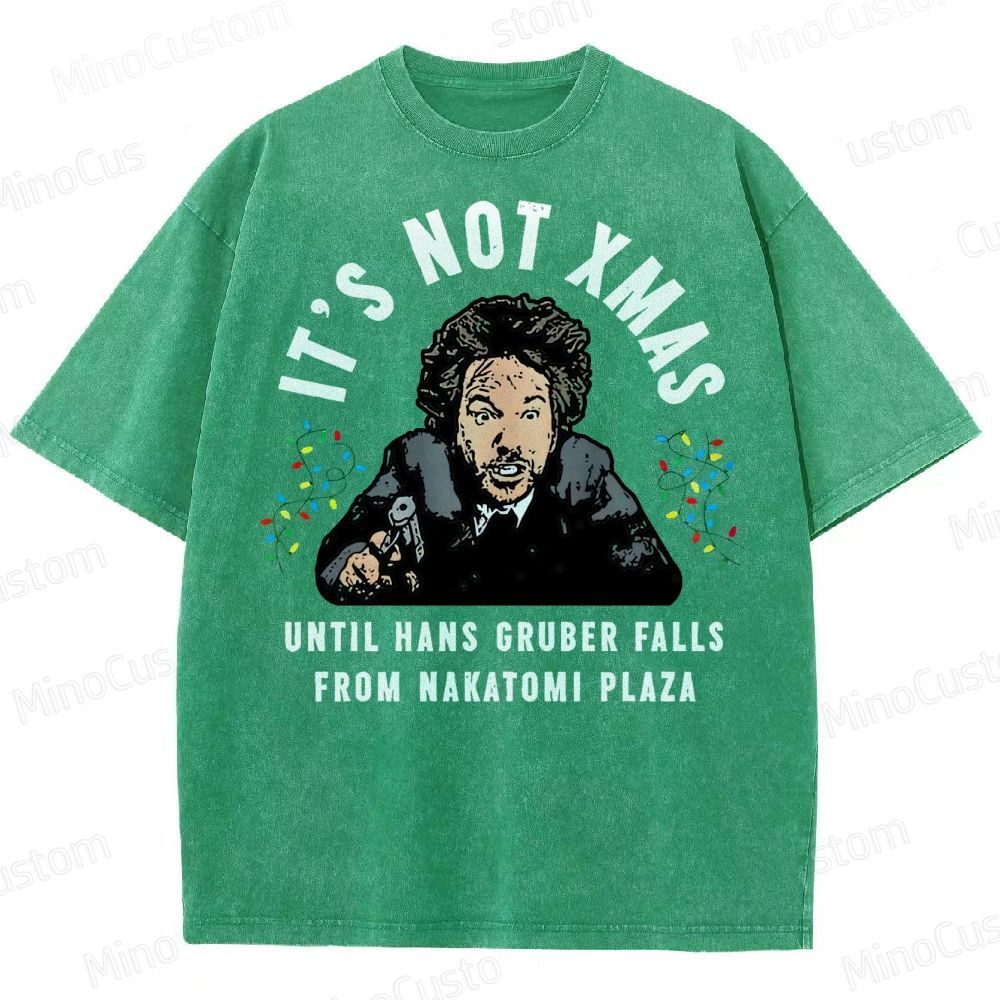 Hans Gruber Christmas Washed T-Shirt 