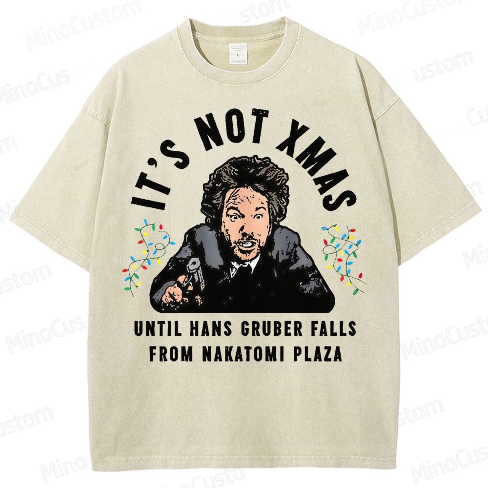 Hans Gruber Christmas Washed T-Shirt 