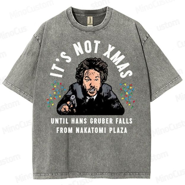 Hans Gruber Christmas Washed T-Shirt 