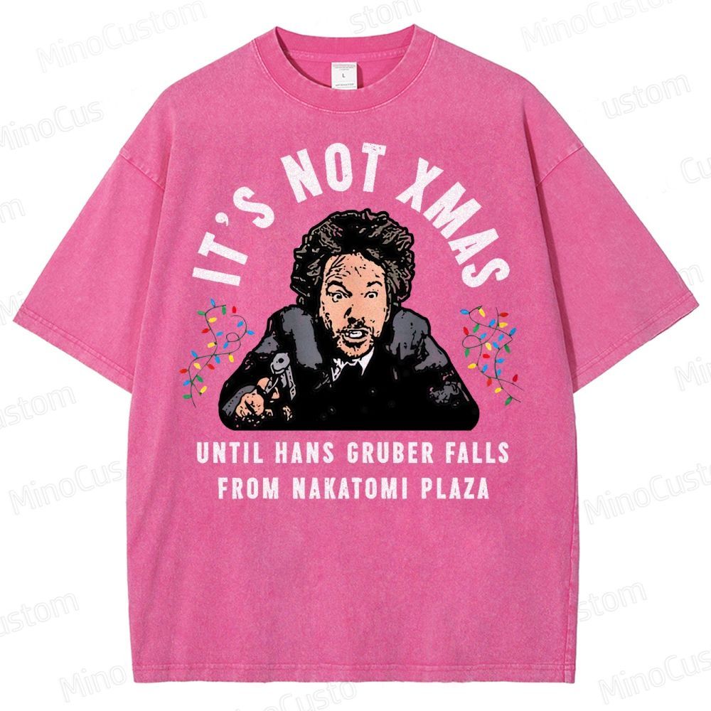 Hans Gruber Christmas Washed T-Shirt 
