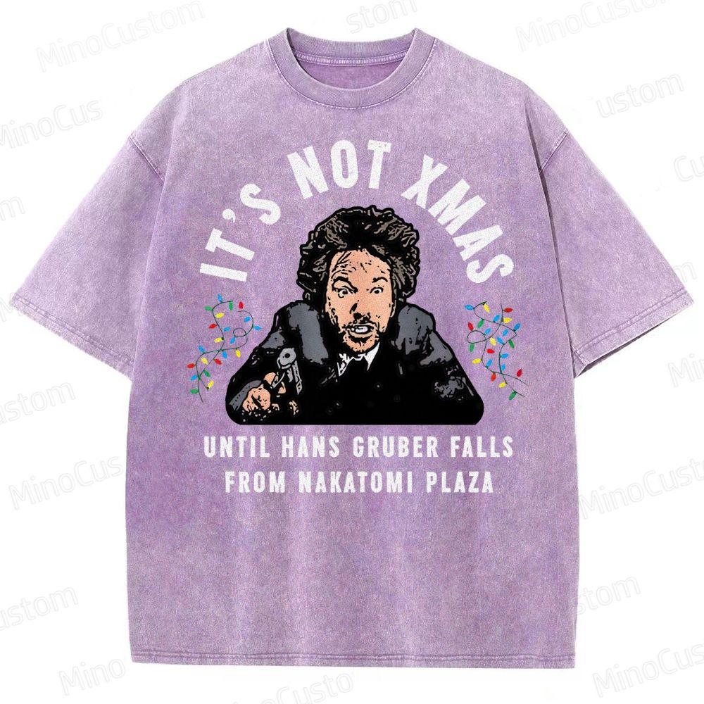 Hans Gruber Christmas Washed T-Shirt 