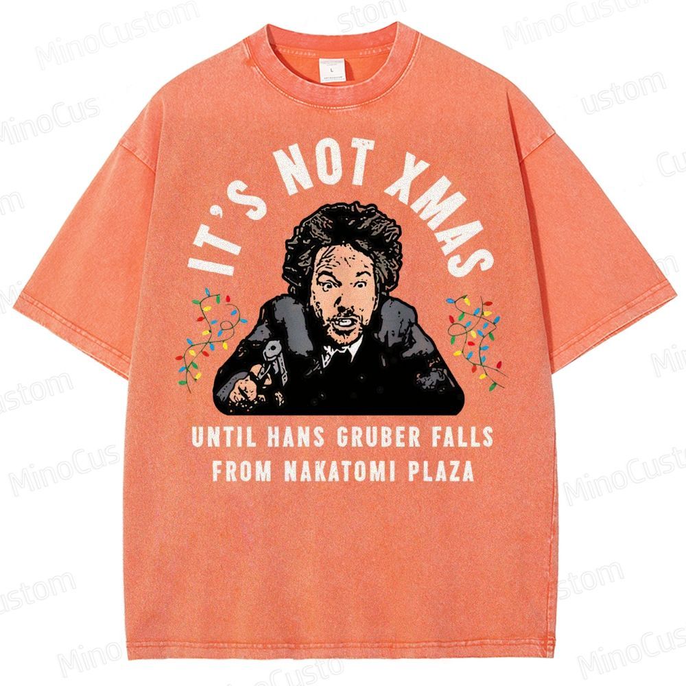Hans Gruber Christmas Washed T-Shirt 