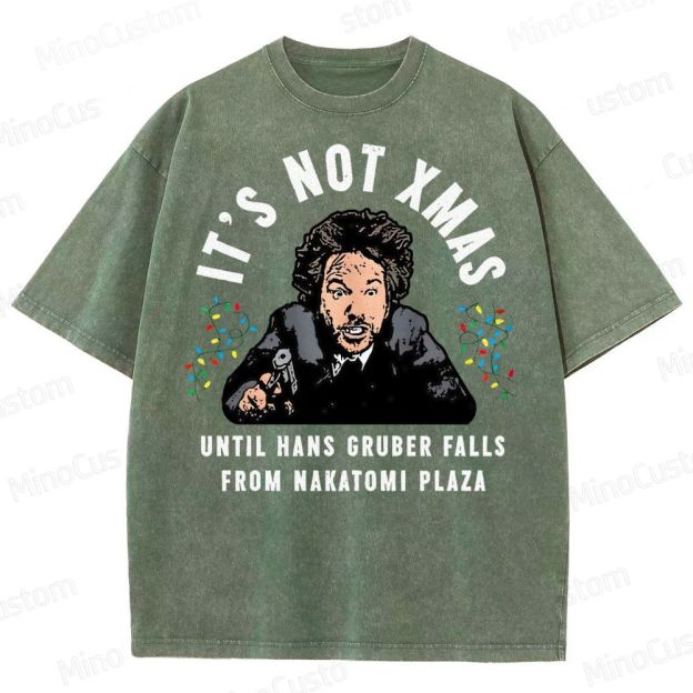 Hans Gruber Christmas Washed T-Shirt 