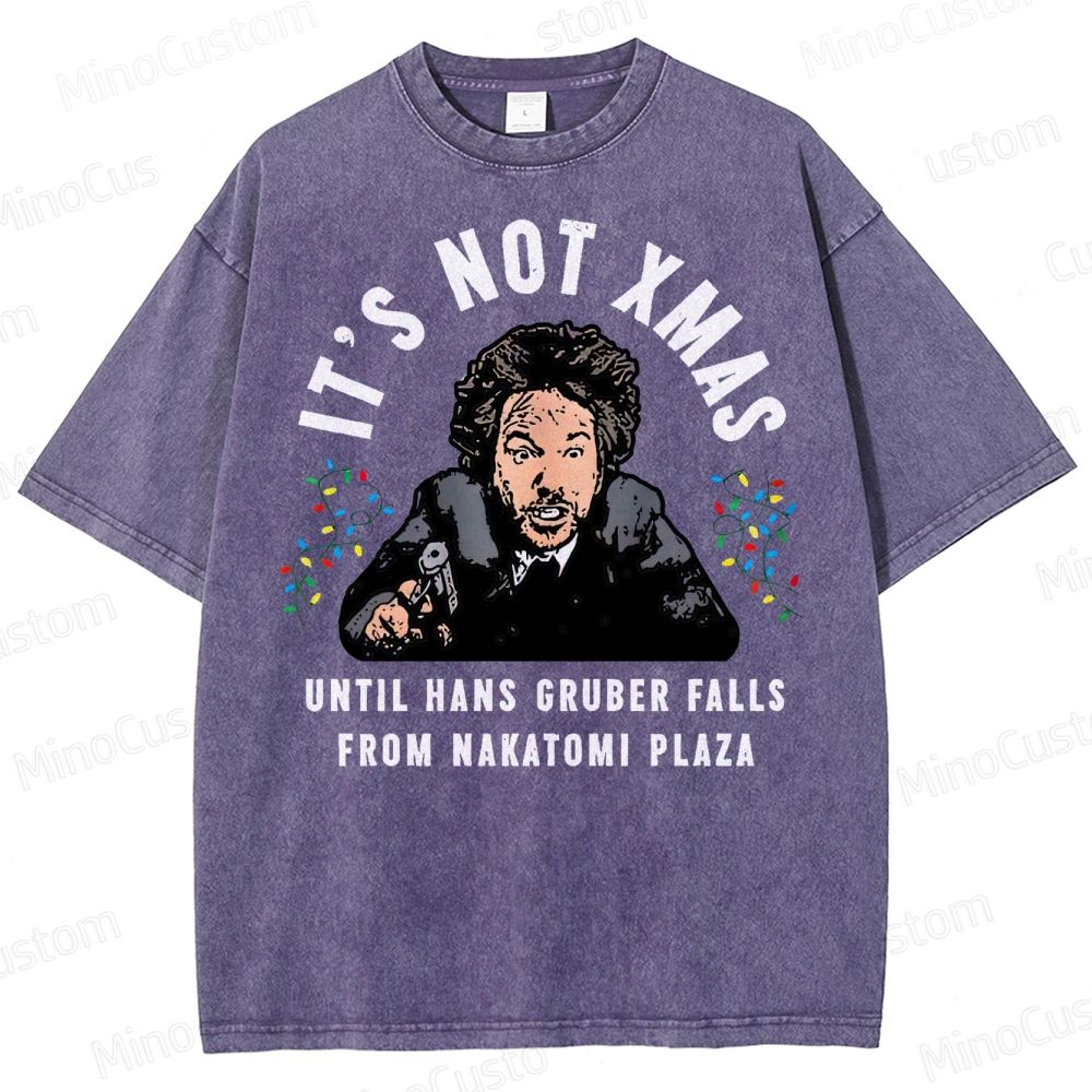 Hans Gruber Christmas Washed T-Shirt 