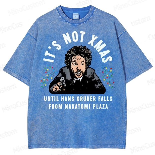 Hans Gruber Christmas Washed T-Shirt 