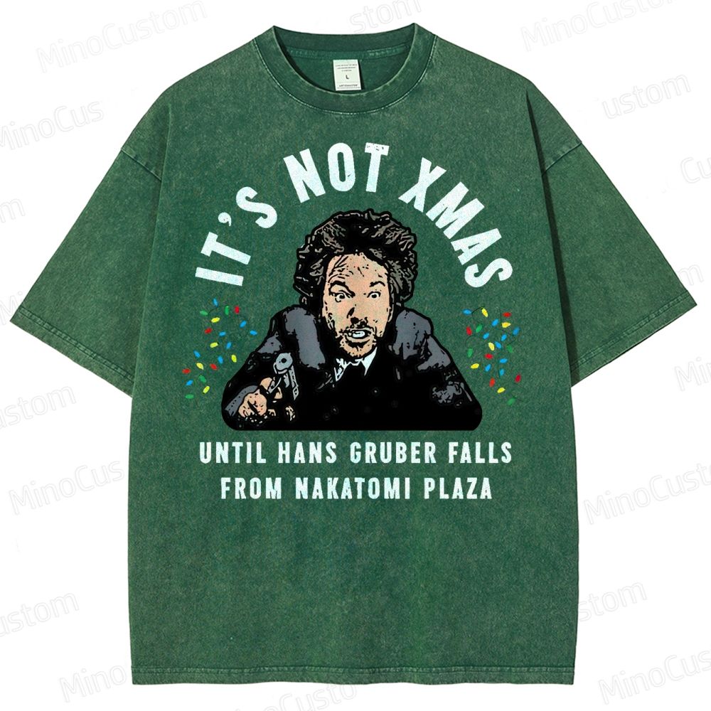 Hans Gruber Christmas Washed T-Shirt 