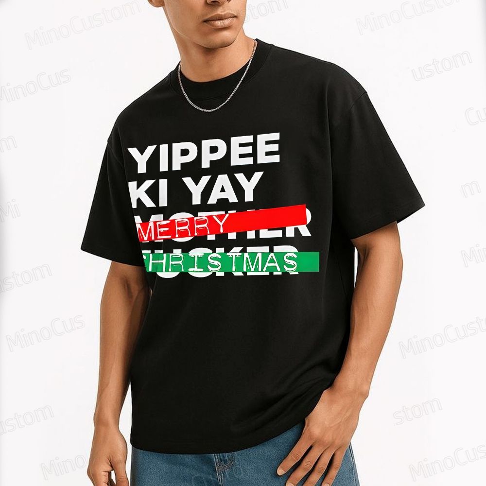 Yippee Ki Yay Merry Christmas Cotton T-shirt