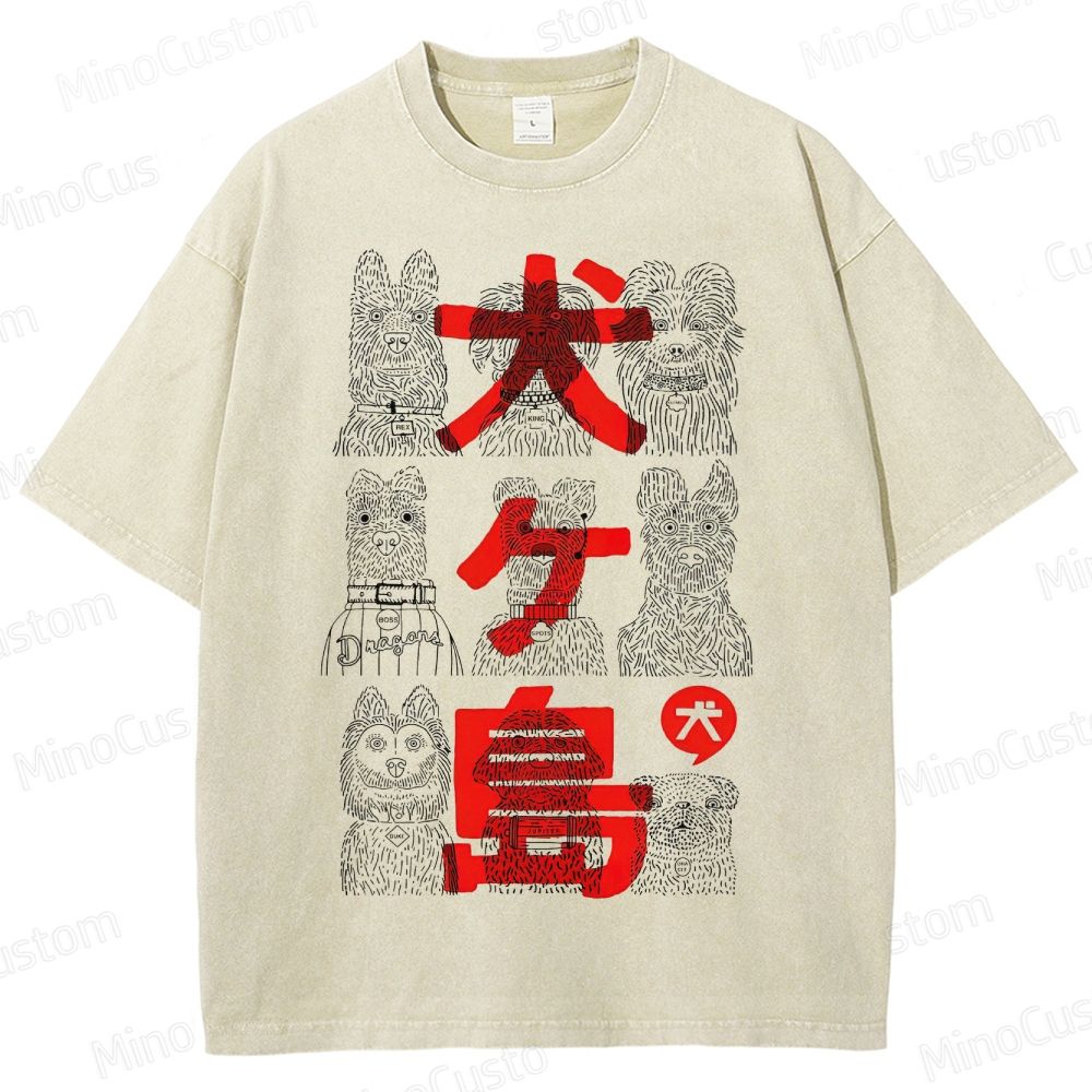 Isle of Dogs Kanji Washed T-Shirt 