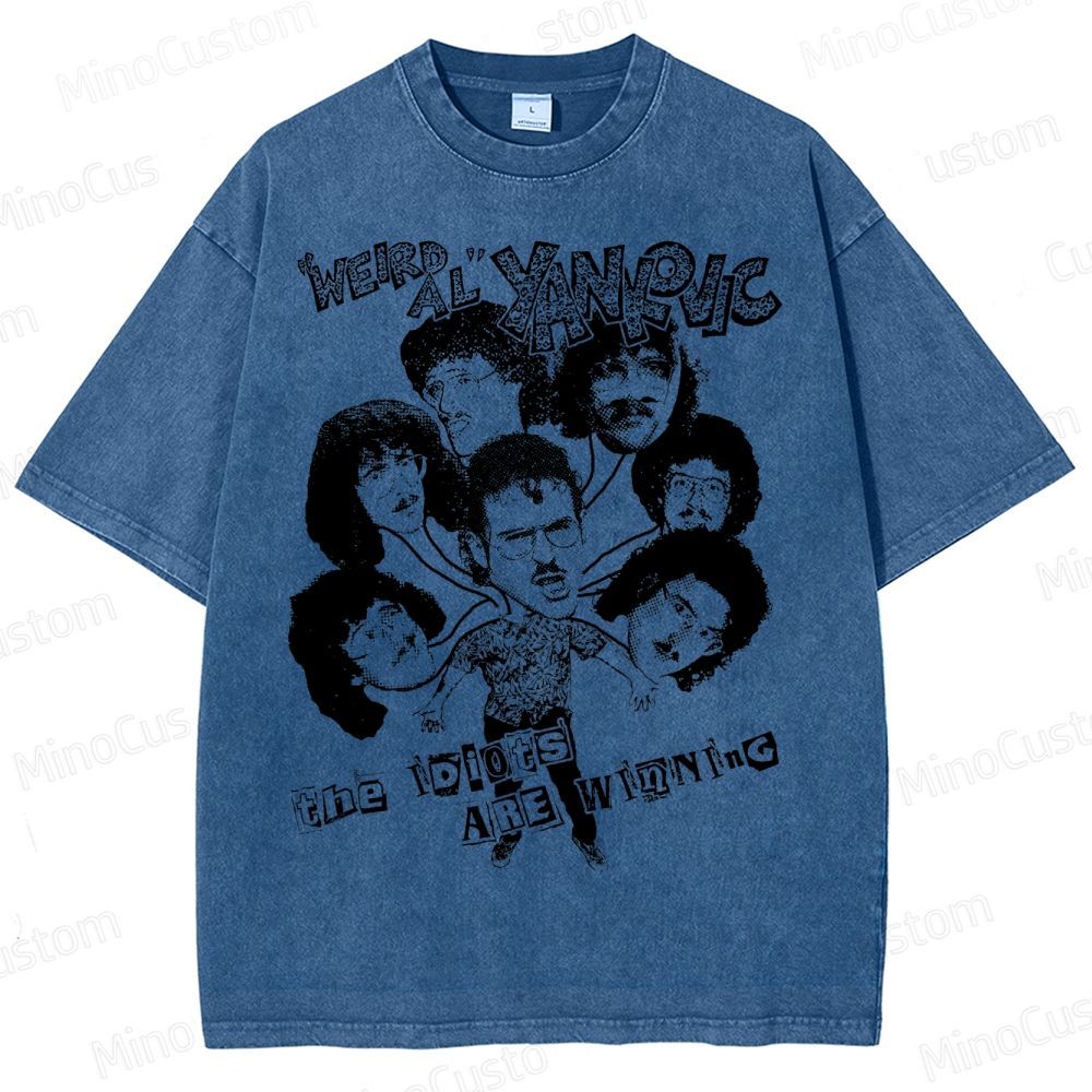 Weird Al Shirt (Sand) Funny 80s Comedy Satire  Washed T-Shirt 