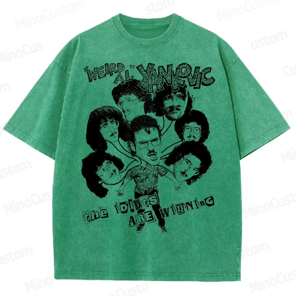 Weird Al Shirt (Sand) Funny 80s Comedy Satire  Washed T-Shirt 