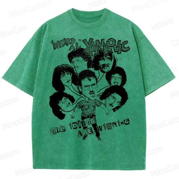 Weird Al Shirt (Sand) Funny 80s Comedy Satire  Washed T-Shirt 