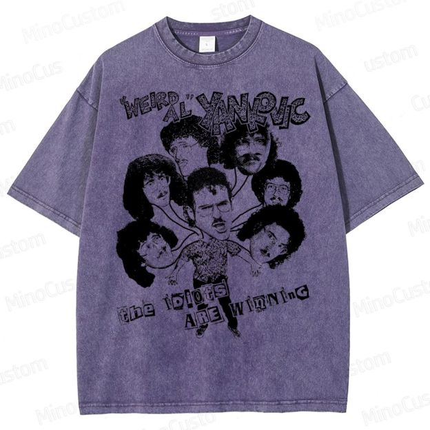 Weird Al Shirt (Sand) Funny 80s Comedy Satire  Washed T-Shirt 