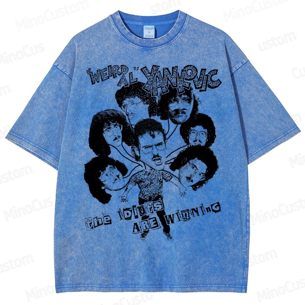 Weird Al Shirt (Sand) Funny 80s Comedy Satire  Washed T-Shirt 