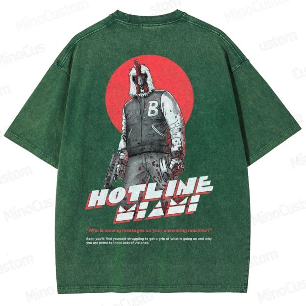 Retro Violence Aesthetic with Masked Rooster & 1989 Washed T-Shirt 