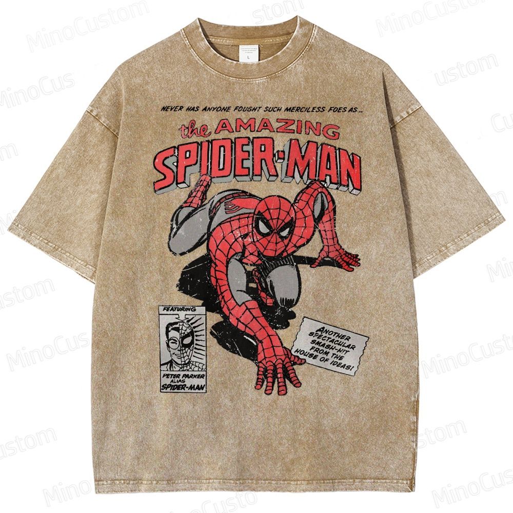 Vintage 90s Spider-Man Comic  Washed T-Shirt 