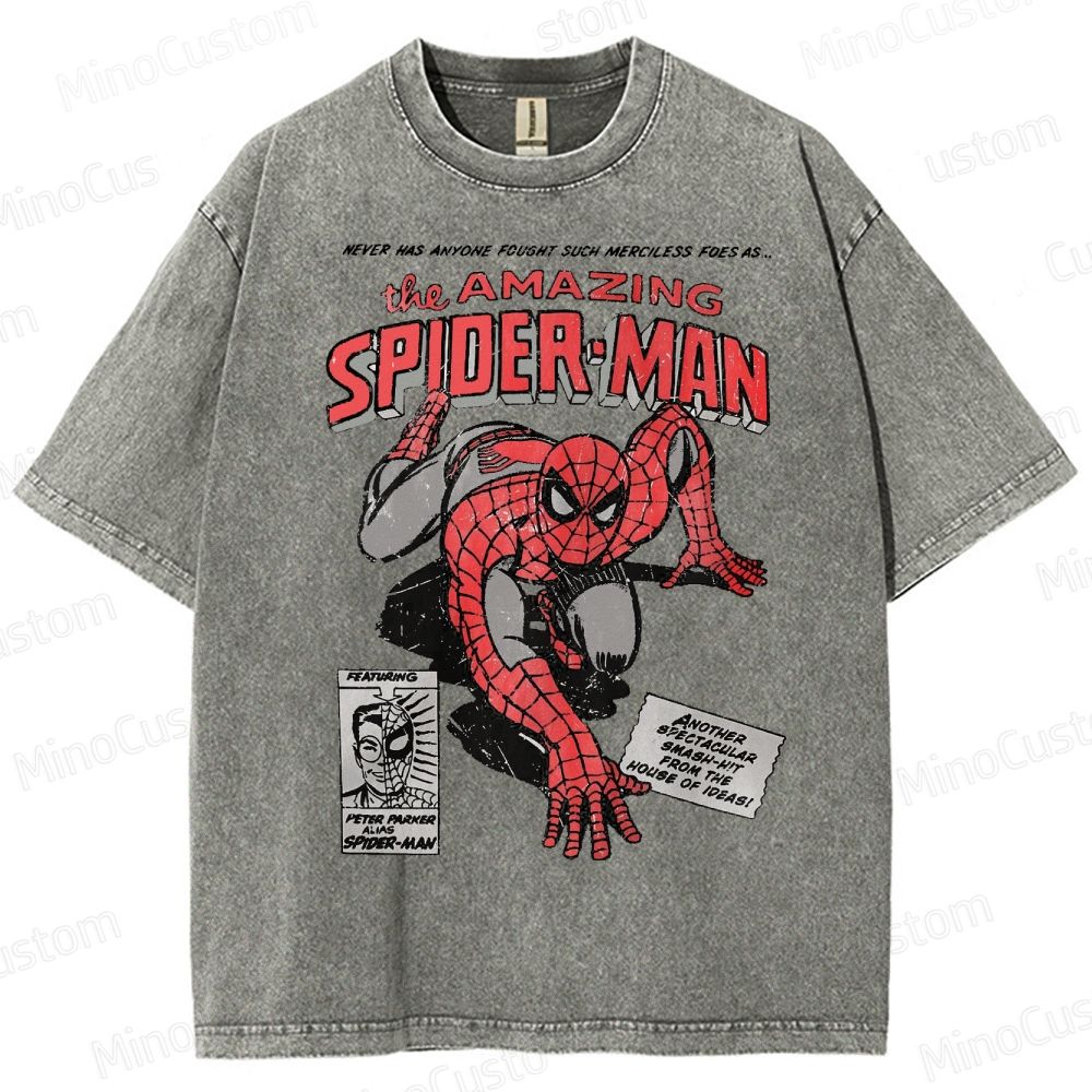 Vintage 90s Spider-Man Comic  Washed T-Shirt 
