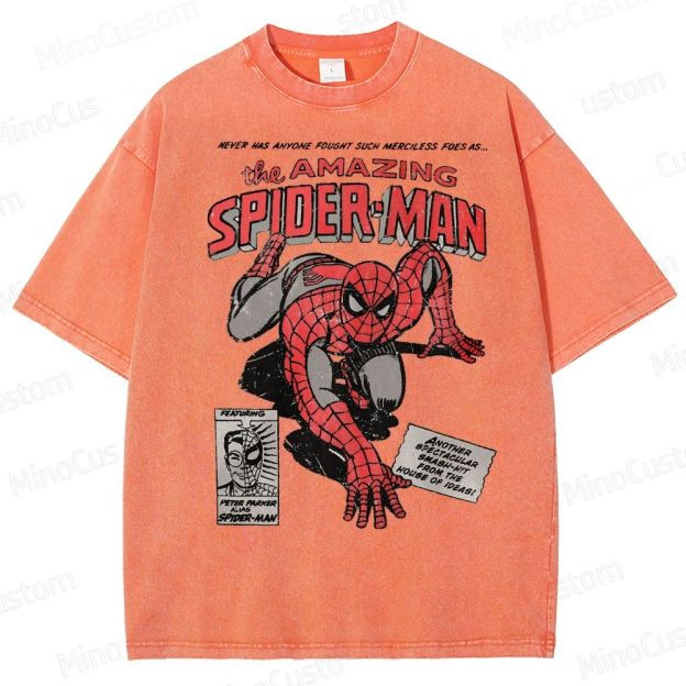 Vintage 90s Spider-Man Comic  Washed T-Shirt 