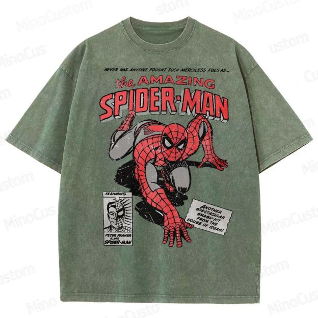 Vintage 90s Spider-Man Comic  Washed T-Shirt 