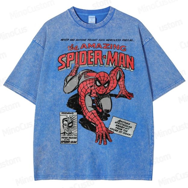 Vintage 90s Spider-Man Comic  Washed T-Shirt 