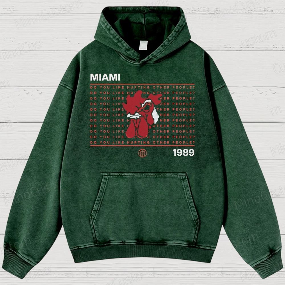 Retro Violence Aesthetic with Masked Rooster & 1989 Washed Hoodies 