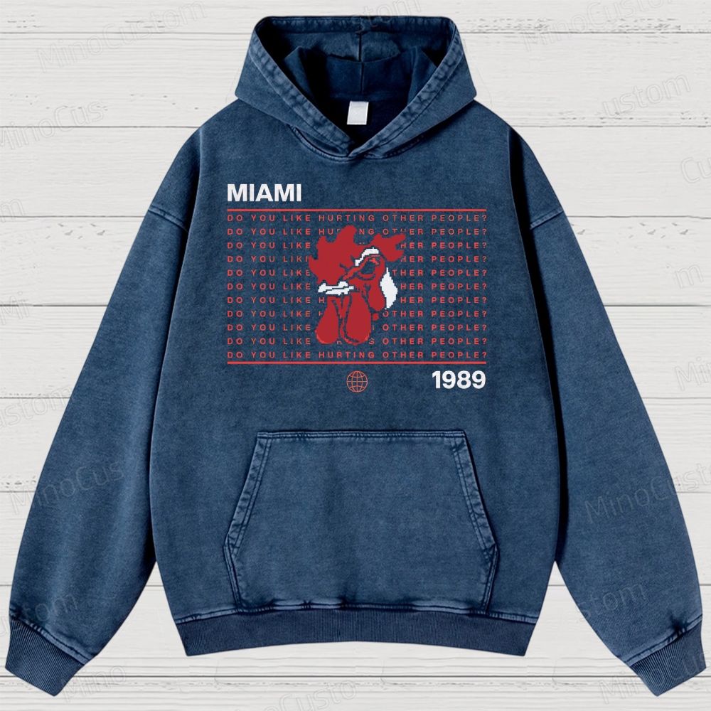 Retro Violence Aesthetic with Masked Rooster & 1989 Washed Hoodies 
